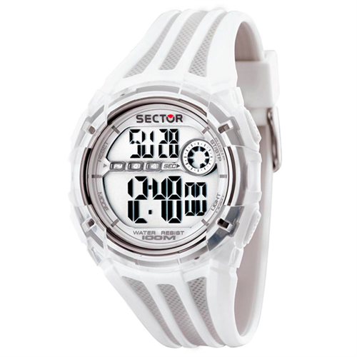 Image of Sport Watch Silicone med stål bagkasse Quartz Unisex ur fra Sector, R3251172003